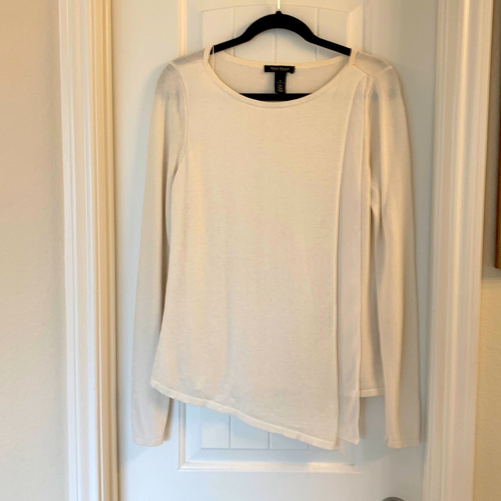 White House Black Market White Sweater